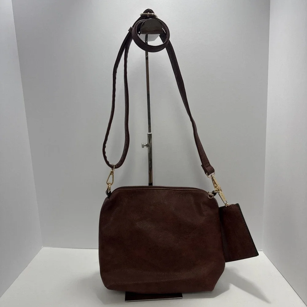 Dasein Hobo Bag Wallet Set Brown Shoulder Crossbody Adjustable Western Boho‎ Y2K